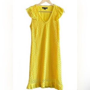 Sharagano Sunny Yellow Crochet Dress